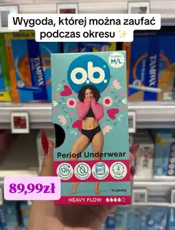 Rossmann Majtki menstruacyjne o.b. Period Underwear Classic M/L Heavy Flow oferta