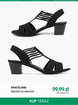 Deichmann Sandał na obcasie Graceland oferta