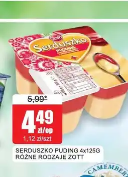 Bingo Puding Serduszko czekoladowy Zott oferta