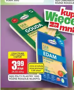 Bingo Ser żółty Edam plastry Mlekpol oferta