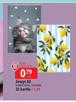 E.Leclerc Zeszyt A5 Wiodąca Marka 16 kartek oferta