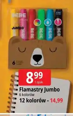 E.Leclerc Flamastry Jumbo Bebe 6 kolorów oferta