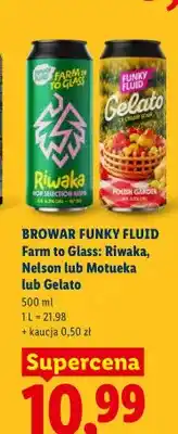 Lidl Piwo Browar Funky Fluid Farm to Glass Nelson oferta