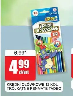 Bingo Kredki ołówkowe 12 kolorów trójkątne Penmate Tadeo oferta