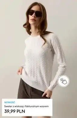 Sinsay Sweter z wiskozą i fakturalnym wzorem oferta
