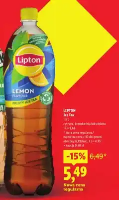Lidl Herbata mrożona Lipton Ice Tea zielona oferta