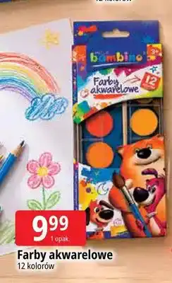 E.Leclerc Farby akwarelowe Bambino 12 kolorów oferta