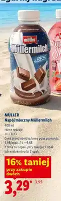 Lidl Napój mleczny Müller Müllermilch Shake Sunny Strawberry oferta