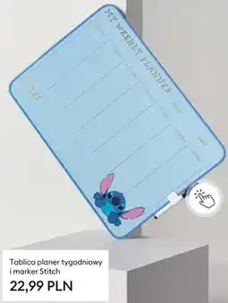 Sinsay Tablica planer tygodniowy i marker Stitch oferta
