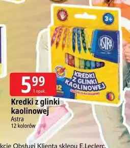 E.Leclerc Kredki z glinki kaolinowej Astra 12 kolorów oferta