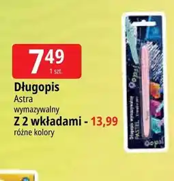 E.Leclerc Długopis wymazywalny Astra z dwoma wkładami oferta