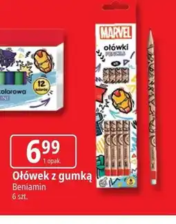 E.Leclerc Ołówek z gumką Beniamin 6 szt oferta