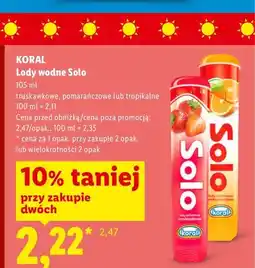 Lidl Lody wodne Solo Koral tropikalne oferta