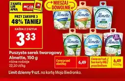 Biedronka Serek twarogowy Almette oferta