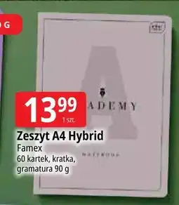 E.Leclerc Zeszyt A4 Hybrid Famex Academy Interdruk 60 kartek oferta
