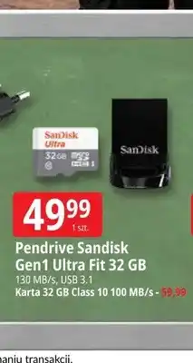 E.Leclerc Karta pamięci Sandisk Class 10 100MB/s 32GB oferta