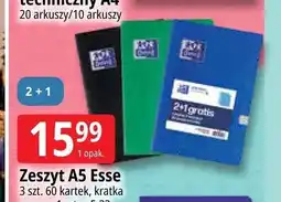 E.Leclerc Zeszyt A5 Esse Oxford 3-pak oferta