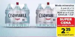 Carrefour Woda mineralna CISOWIANKA oferta