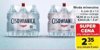 Carrefour Woda mineralna CISOWIANKA oferta