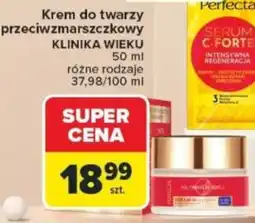 Carrefour Krem do twarzy przeciwzmarszczkowy KLINIKA WIEKU oferta