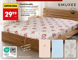 Biedronka Prześcieradło bawełniane jersey oferta