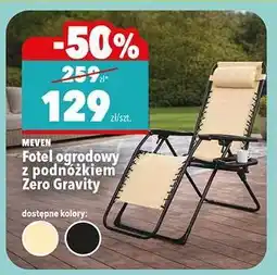 Biedronka Fotel ogrodowy z podnóżkiem Zero Gravity oferta