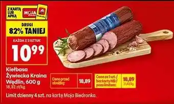 Biedronka Kiełbasa Żywiecka Kraina Wędlin 600 g oferta