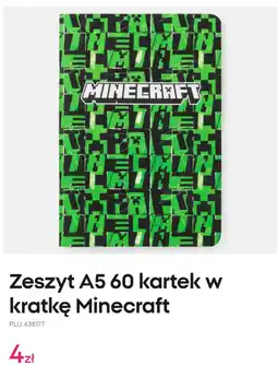 Pepco Zeszyt A5 60 kartek w kratkę Minecraft oferta