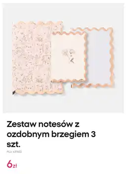 Pepco Zestaw notesów z ozdobnym brzegiem 3 szt oferta