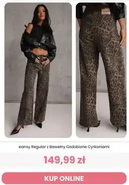 Renee Jeansy damskie Regular z bawełny ozdobione cyrkoniami Renee oferta