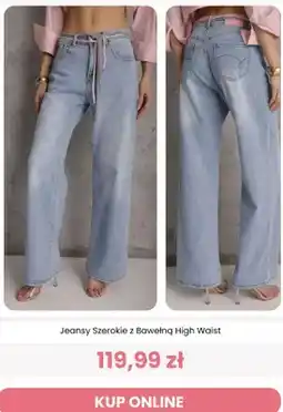 Renee Jeansy damskie szerokie z bawełną High Waist Renee oferta