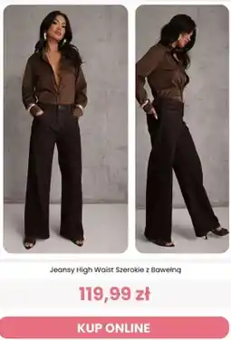 Renee Jeansy damskie High Waist Szerokie z Bawełną Renee oferta