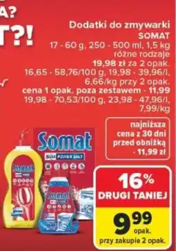 Carrefour Dodatki do zmywarki SOMAT oferta