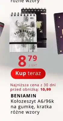 Poczta Polska Kołozeszyt A6 96k na gumkę kratka Beniamin oferta