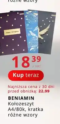 Poczta Polska Kołozeszyt A4 80k kratka Beniamin oferta