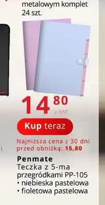 Poczta Polska Teczka z 5-ma przegródkami PP-105 Penmate niebieska pastelowa oferta