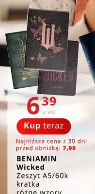 Zeszyt A5 60k kratka Beniamin Wicked