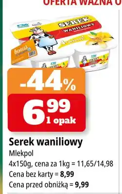 E.Leclerc Serek waniliowy Mlekpol 4-pak oferta