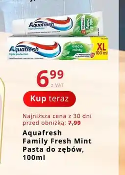 Poczta Polska Pasta do zębów Family Fresh Mint Aquafresh oferta