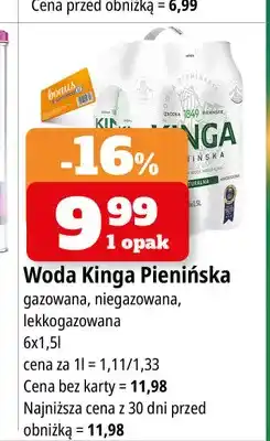 E.Leclerc Woda niegazowana Kinga Pienińska 6-pak oferta