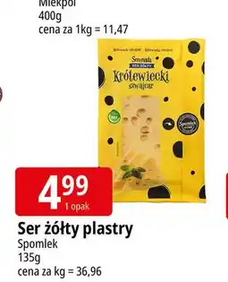 E.Leclerc Ser żółty plastry Królewski Spomlek oferta