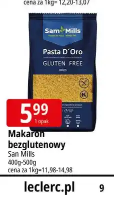 E.Leclerc Makaron bezglutenowy San Mills Pasta D'Oro Orzo oferta