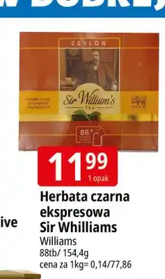 E.Leclerc Herbata czarna ekspresowa Sir William's oferta