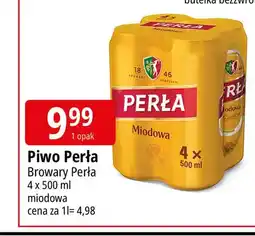 E.Leclerc Piwo Perła Miodowa Browary Perła 4-pak oferta
