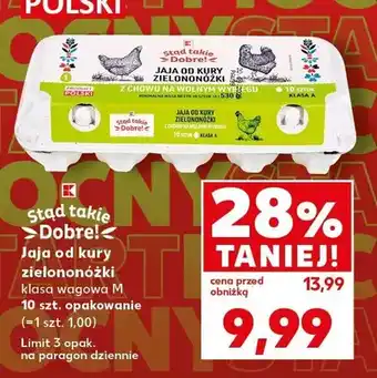 Jaja od kury zielononóżki Stąd takie Dobre! klasa wagowa M