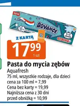E.Leclerc Pasta do mycia zębów Aquafresh Advance oferta