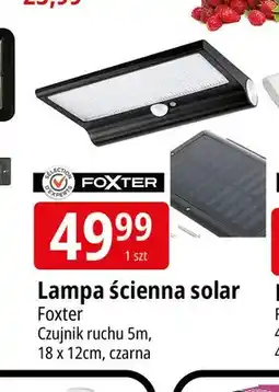 E.Leclerc Lampa ścienna solar Foxter oferta