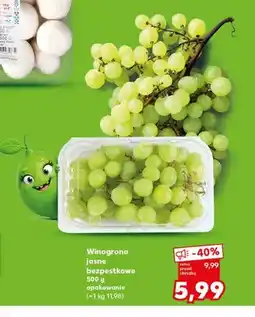 Kaufland Winogrona jasne bezpestkowe oferta