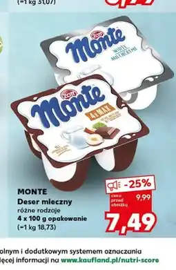 Kaufland Deser mleczny Zott Monte White 4-pak oferta