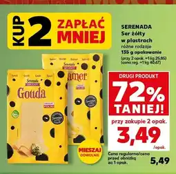 Kaufland Ser żółty w plastrach Serenada Gouda oferta